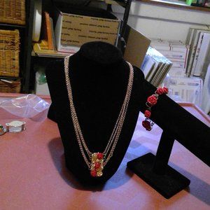 Bellezza bronze necklace and bracelet set